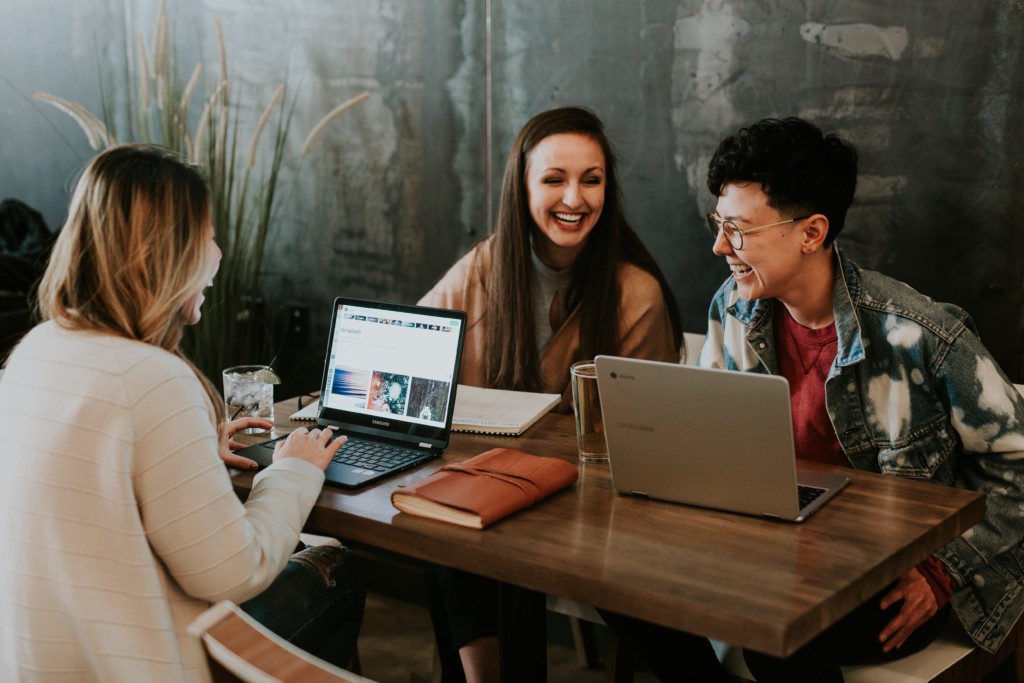 Happy team. Photograph by Brooke Cagle on Unsplash.